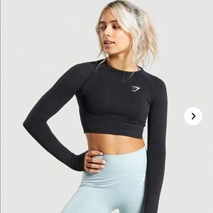 GYMSHARK Vital seamless long sleeve crop top